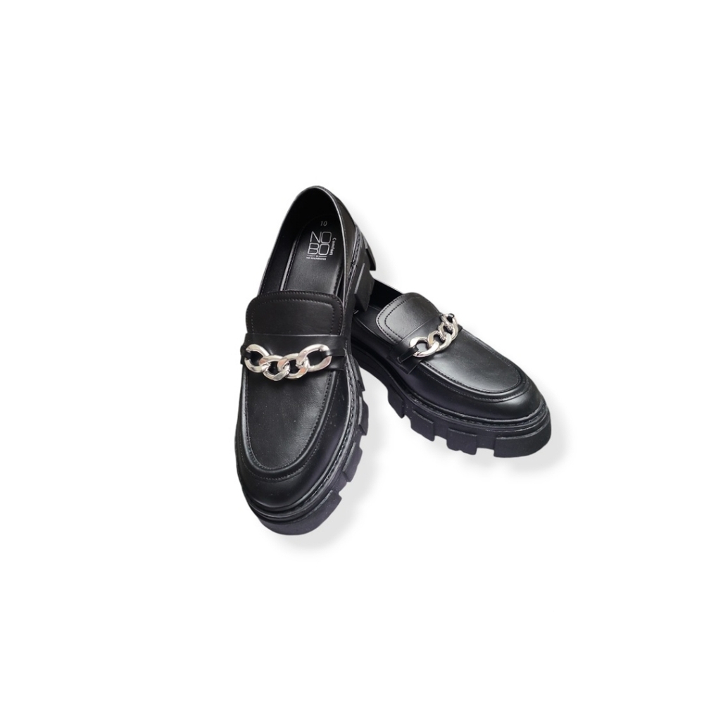 Women's Black Lug Loafers from No Boundaries